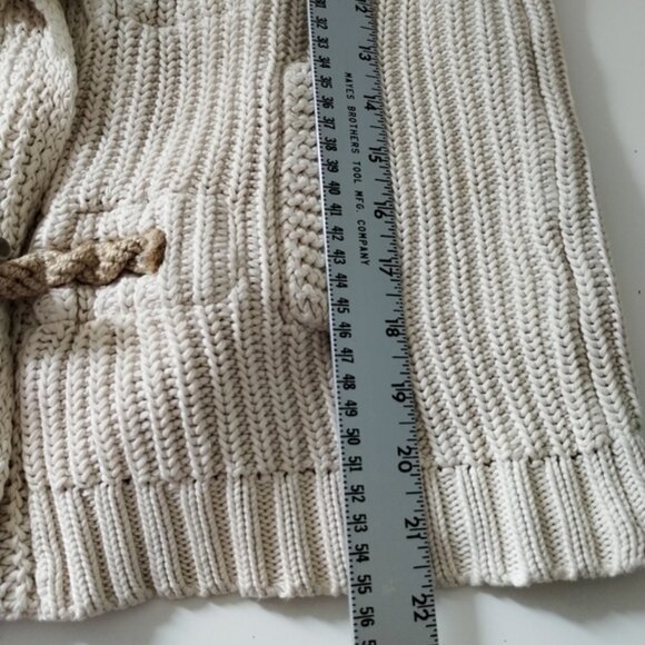 Denim &Supply Ralph Lauren Toggle Cardigan Size Small Ivory Ribbed Cotton - Picture 8 of 9